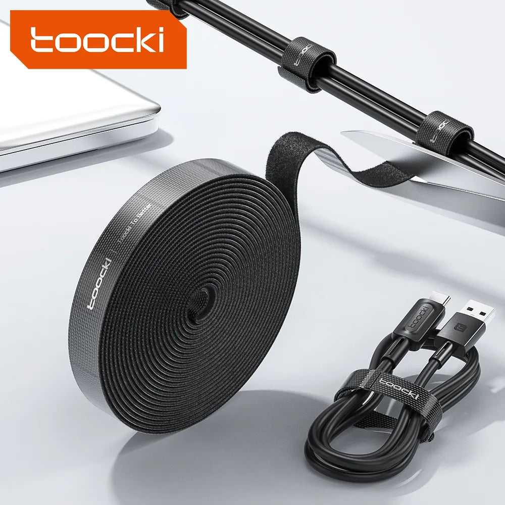 Toocki-organizador de cables, enrollador de cables, Protector de gestión de cables USB, lazos para cables de ratón y auriculares, accesorio para teléfono para iPhone y Samsung