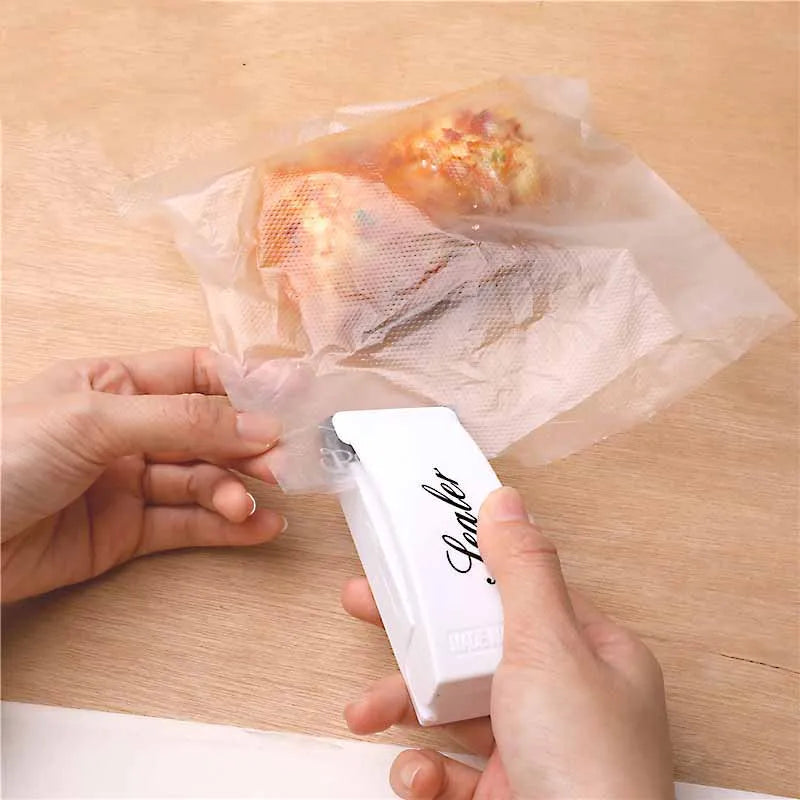 Scelleuse de sacs thermiques en plastique, Machine à sceller les emballages alimentaires, Clip de scellage Portable pour sacs de collation, accessoires de rangement de cuisine, Gadgets pour la maison