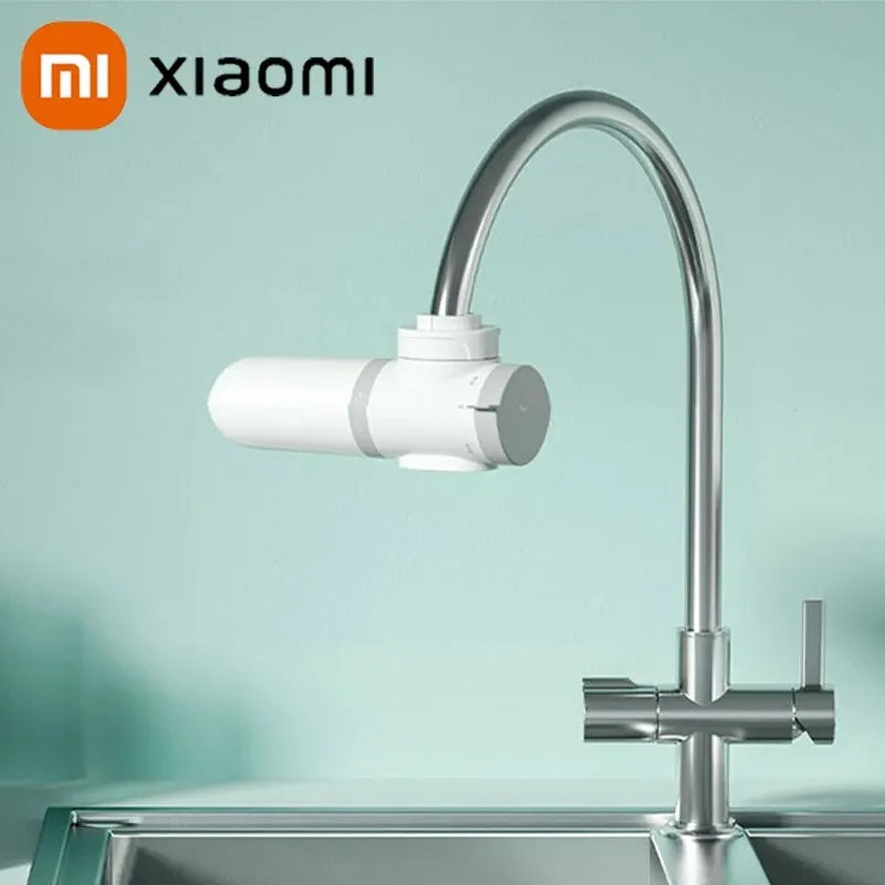 XIAOMI MIJIA-filtro purificador de agua para grifo, sistema lavable para limpieza de cocina, boquilla para el hogar, eliminación de bacterias, carbón activado