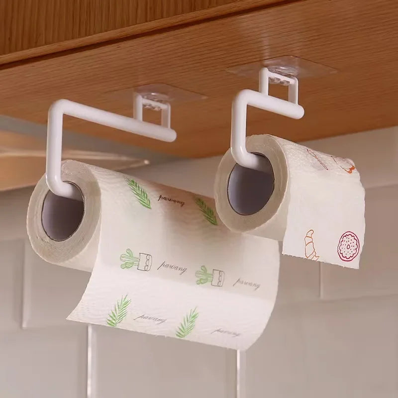 Soportes para toallas de papel, soportes de papel higiénico para colgar en la pared, estante para toallitas de baño, soporte para artículos de cocina, estante de almacenamiento para el hogar, organización