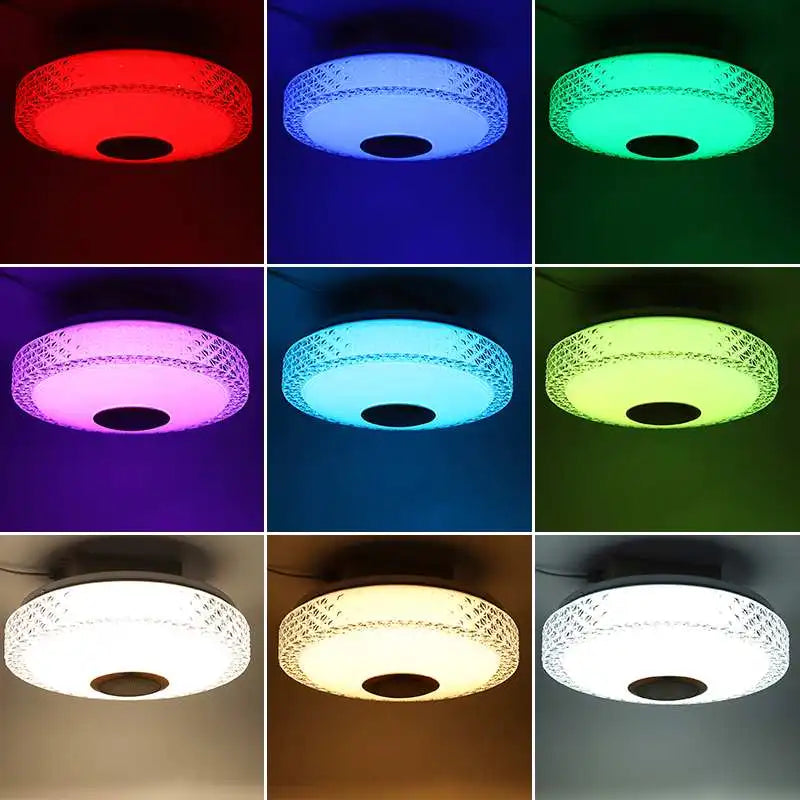 Plafonnier LED 300W RGB, éclairage avec application Bluetooth, lampes musicales pour la maison et la chambre à coucher avec télécommande