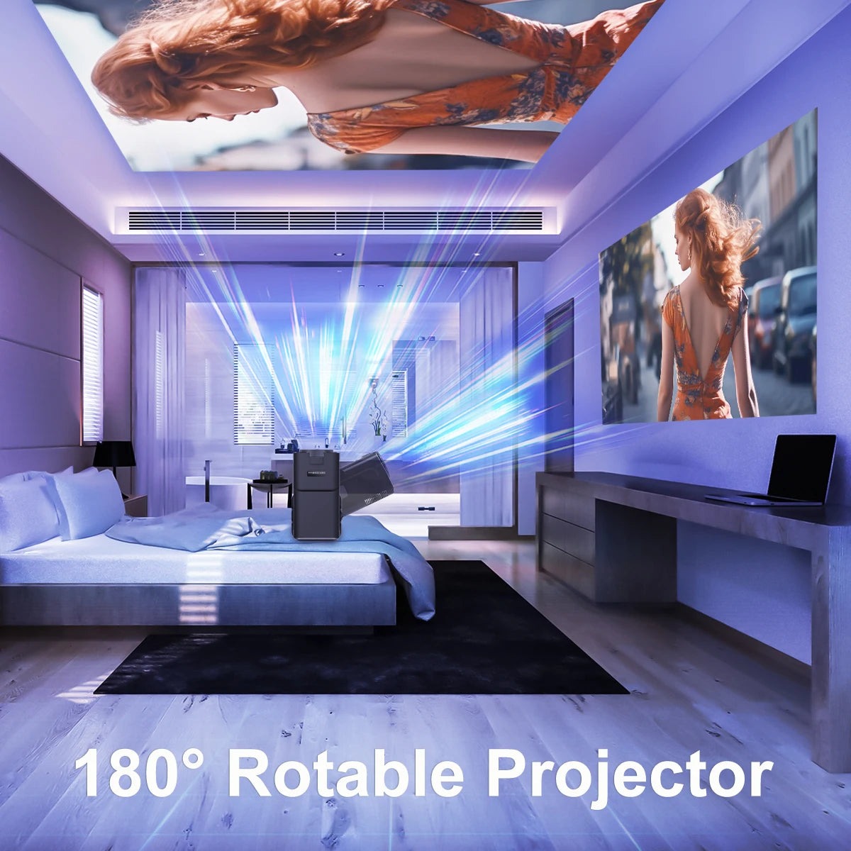 Projecteur Magcubic 4K Android 11 natif 1080P 390ANSI HY320 double Wifi6 BT5.0 1920*1080P projecteur de cinéma portable amélioré HY300