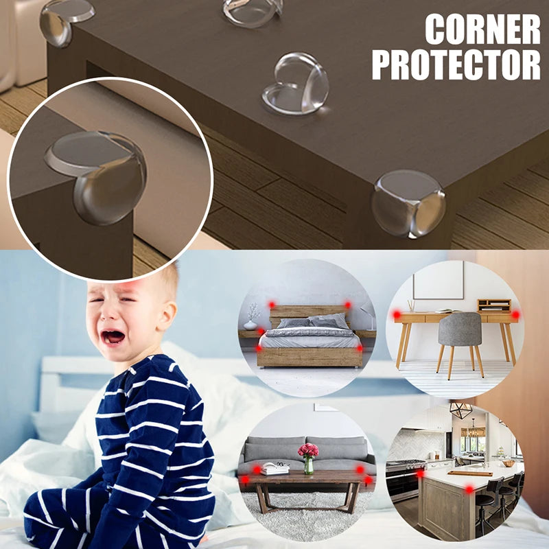 4/8 pcs Child Baby Safety Silicone Protector Table Soft Transparent Children Anti Collision Table Corner Edge Protection Cover