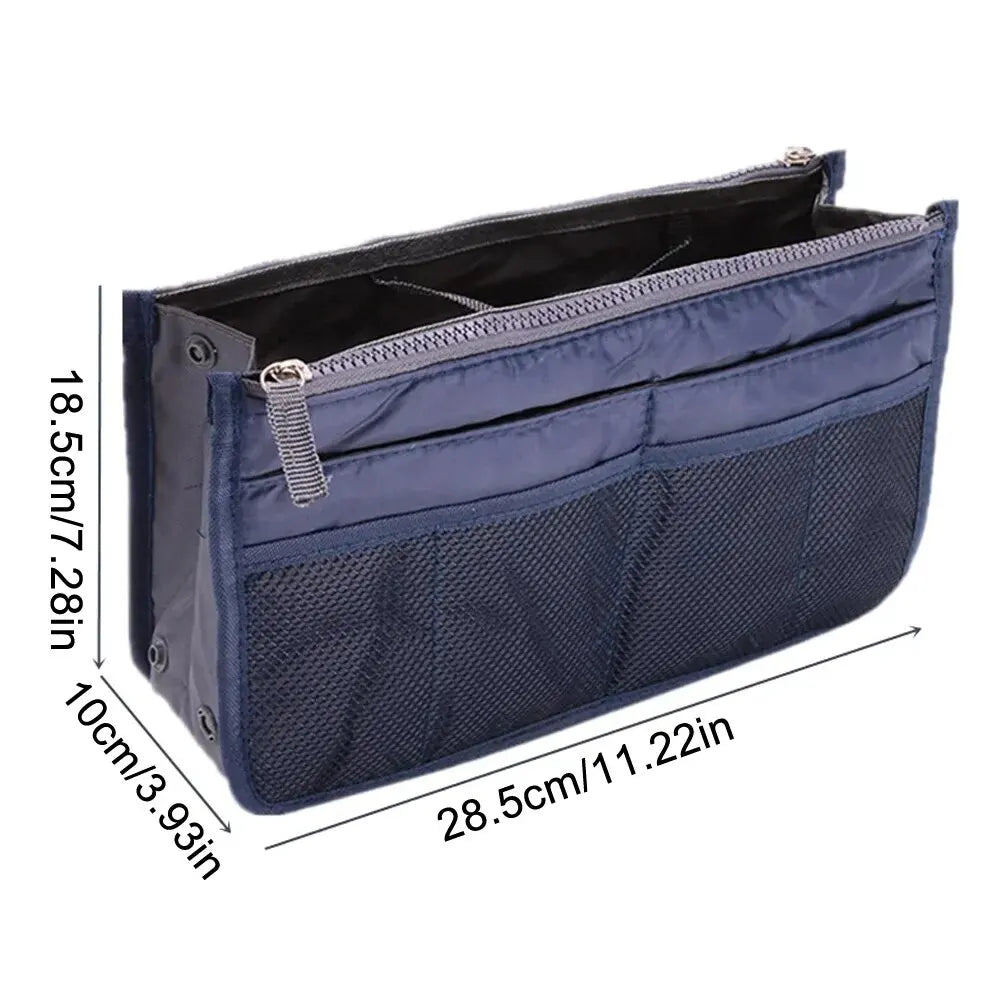 Multifunctional Bi-fold Storage Bag Double Zipper Large Capacity Storage Arrangement Makeup Toiletries Large Classification Bag