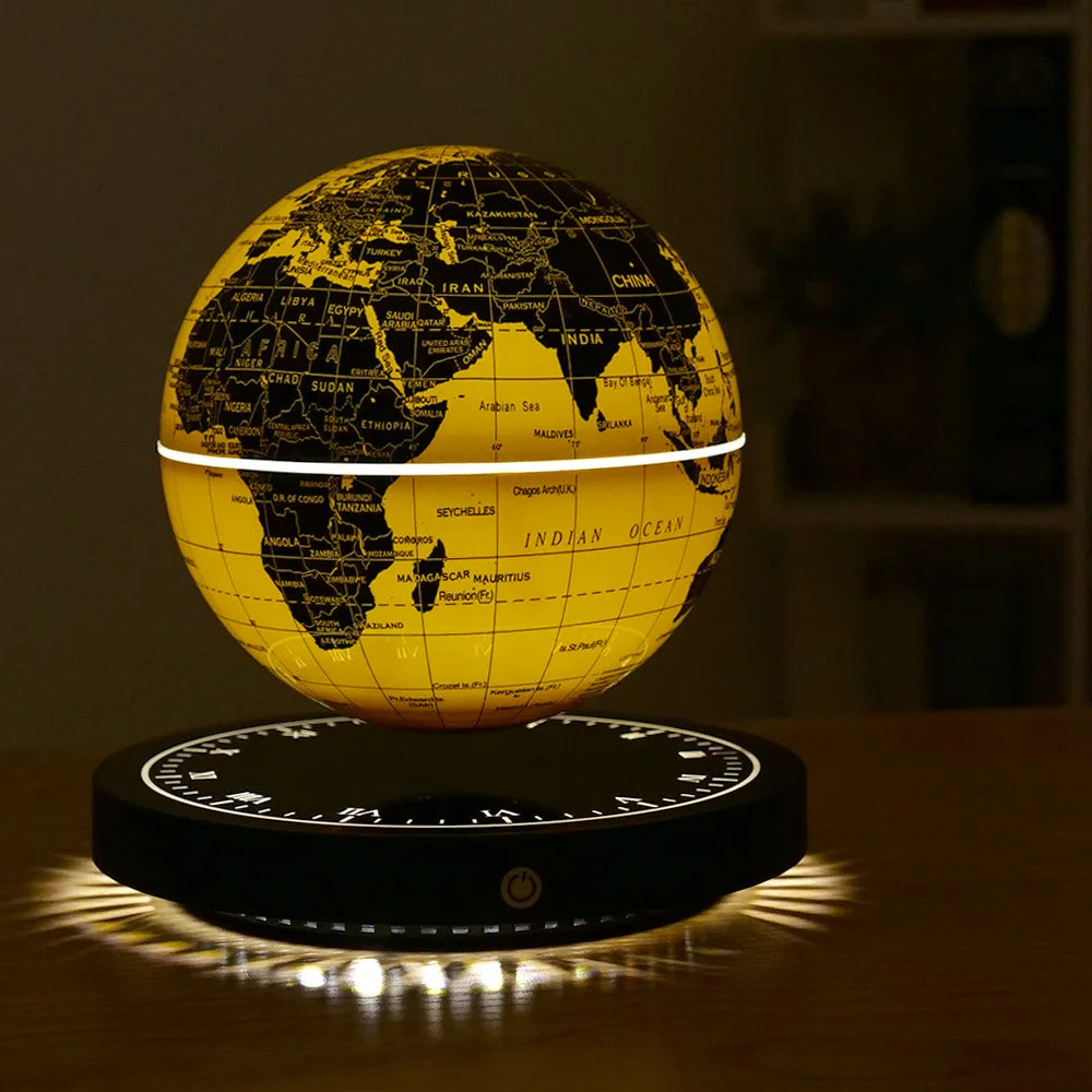 Globe à lévitation magnétique 3D lumineux auto-rotatif, lumière LED de nuit, décoration de bureau, cadeau original pour enfants