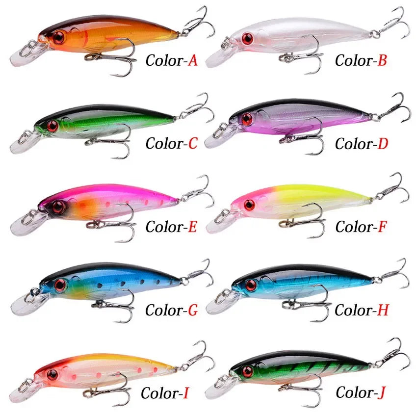 1 pièces Laser vairon leurre de pêche 11CM 13G pesca crochets poisson wobbler attirail manivelle artificiel japon appât dur swimbait