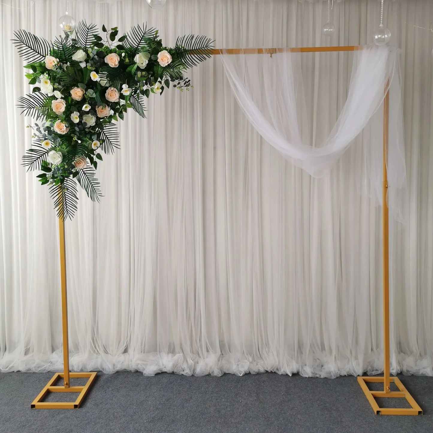 Cadre d'arc de fond de mariage de haute qualité, support de ballons de fleurs en fer, décoration de lieu d'arrière-plan, Application de fête, bel arc