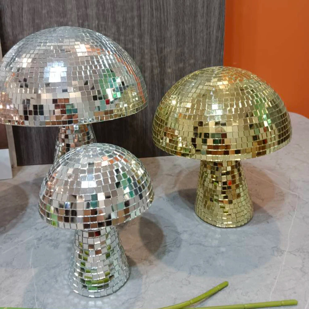 Décoration de chambre à coucher en forme de champignon Disco, boule Disco en forme de champignon, décoration de mariage, décor de fête, décor de maison, boule Disco