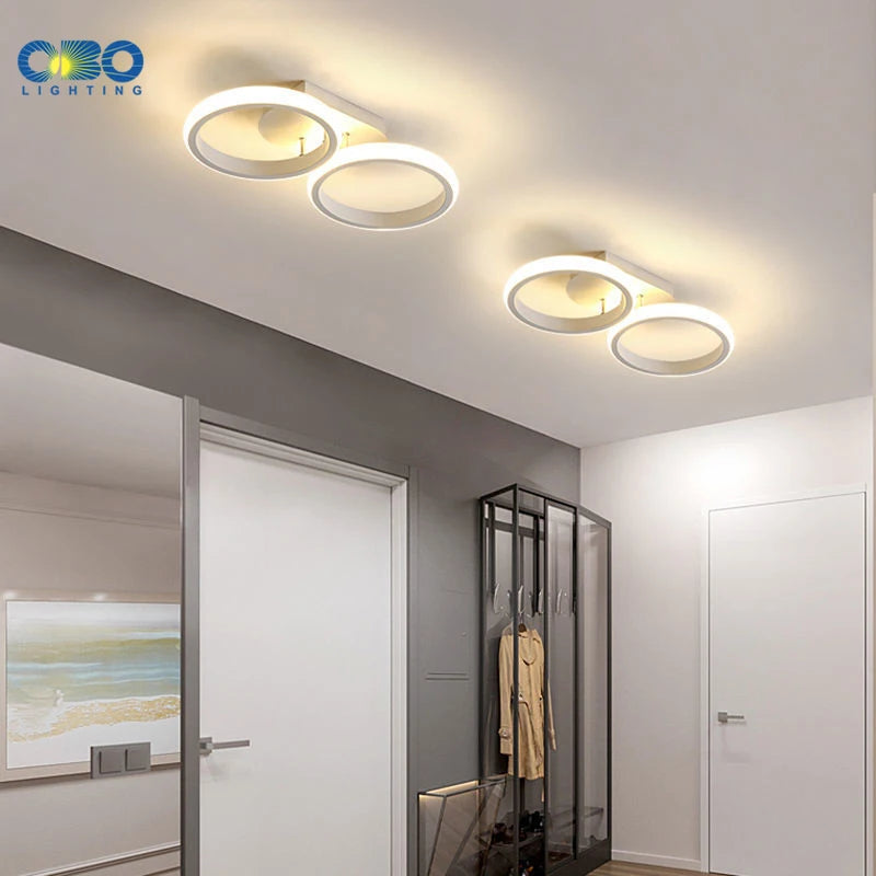 Lámpara de techo moderna para balcón, luz LED de 20W, 22W, 32W, 36W, iluminación de techo para pasillo y dormitorio, decoración de techo de 110-220V