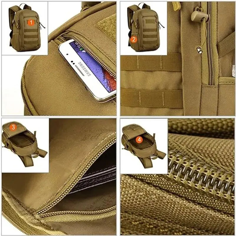 Sac à dos tactique militaire étanche de 15l, pour voyage en plein air, Sport, Camping, Trekking, pêche, chasse