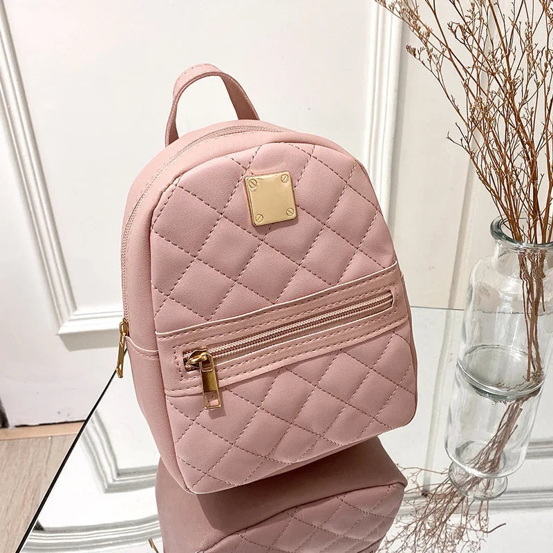 Mini mochila para mujer, bolso cruzado multifunción de cuero PU, bolsa para teléfono para mujer, bolso de hombro de marca de lujo, bolsos de mensajero