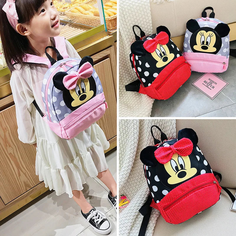 Mochila de dibujos animados de Disney para bebés, niños y niñas, Minnie, Mickey Mouse, mochila escolar encantadora para niños, mochila escolar para guardería, regalo para niños