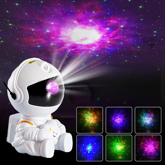 Proyector de astronauta y estrella de galaxia, luz LED nocturna, proyectores de cielo estrellado, lámpara decorativa para dormitorio y habitación, regalos