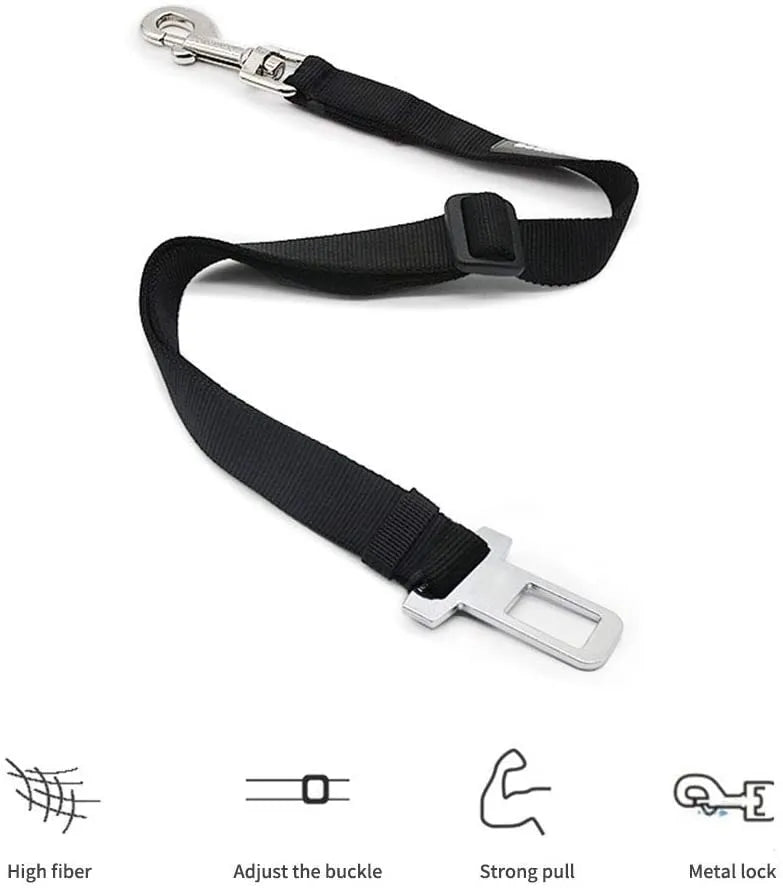 Ceinture de sécurité réglable pour chien et chat, siège de voiture pour animal de compagnie, harnais pour chien, Clip de plomb, levier de sécurité, colliers de Traction pour chien, Accessoires pour chiens