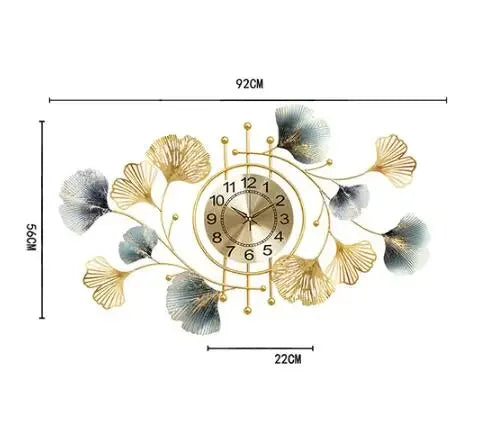 Horloge murale de luxe créative, salon, salle à manger, arrière-plan de canapé, décoration murale de maison en fer doré, grande suspension murale, livraison rapide