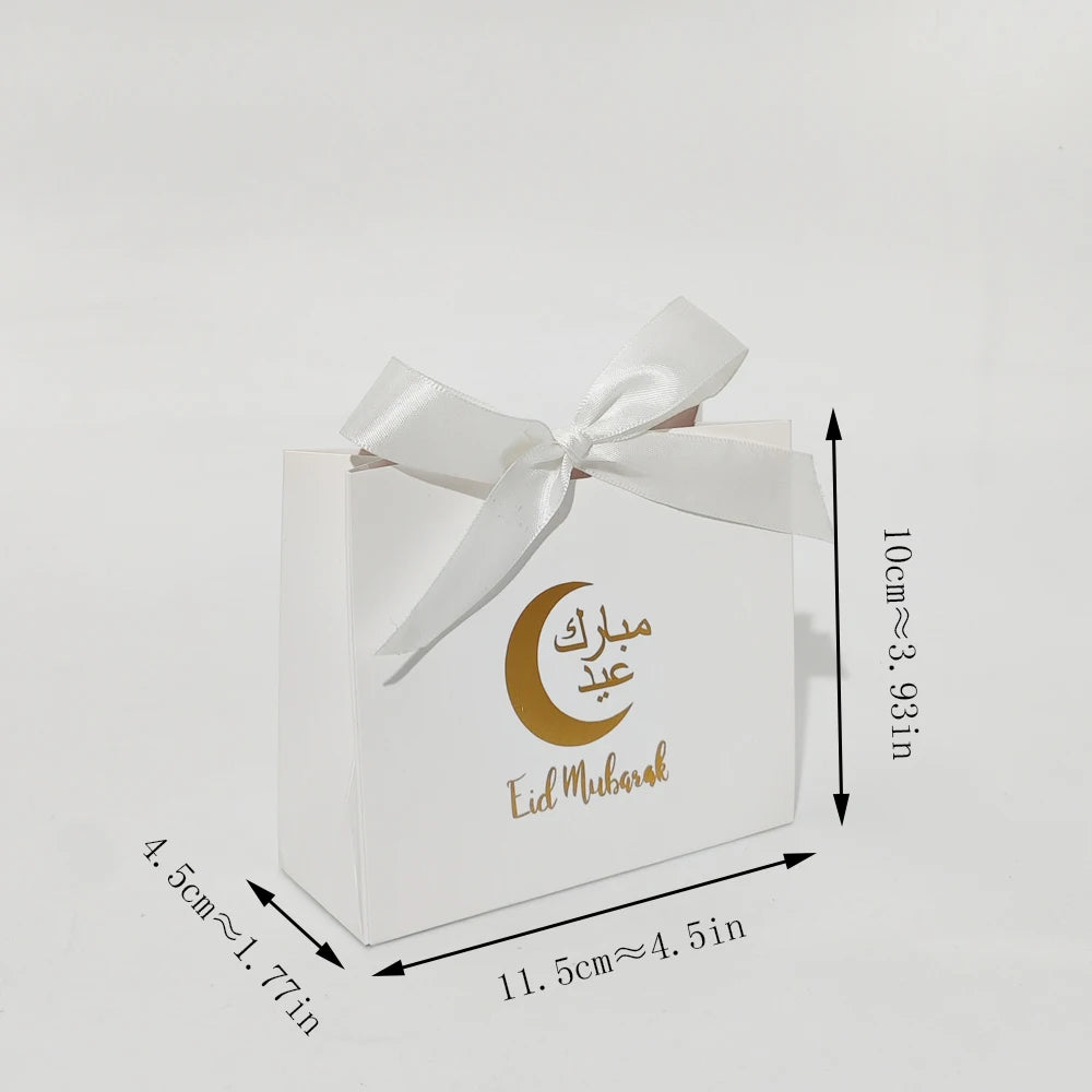 Happiness Ramadan Eid Mubarak Favor Boxes Treat Candy Box Party Favors Eid Mubarak Goodie Chocolates Biscuit Boxes