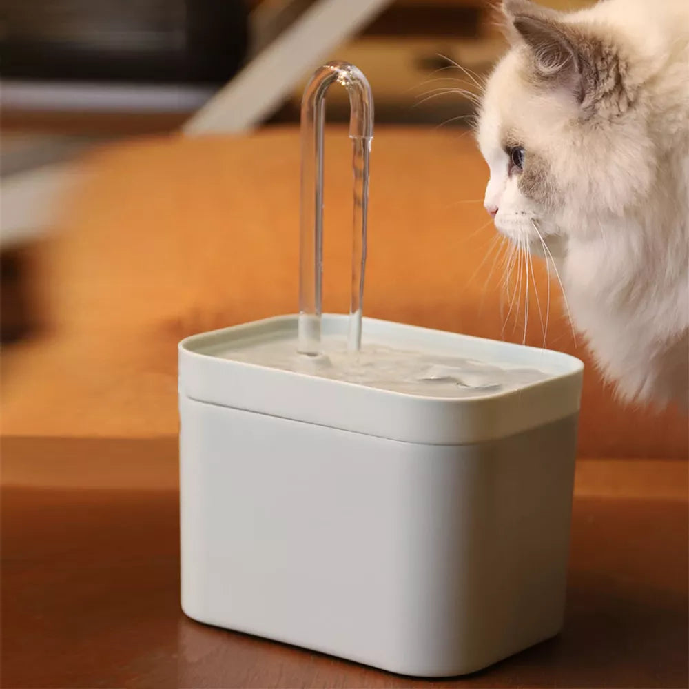 Filtro de fuente de agua para gatos ultrasilencioso, dispensador de agua automático inteligente para perros y bomba de prevención de desgaste, filtrina de recirculación de 1,5 l