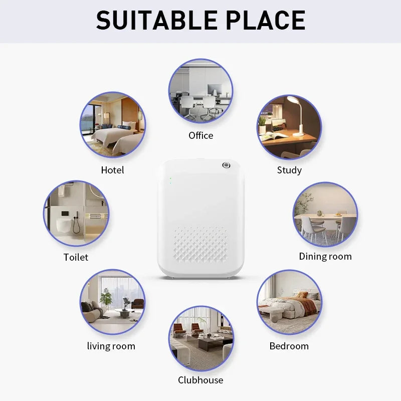 Namste Diffuseur d'arôme Bluetooth avec batterie de 300 m³ Diffuseur de parfum électrique Diffuseur d'huiles essentielles à suspendre au mur Désodorisant pour la maison