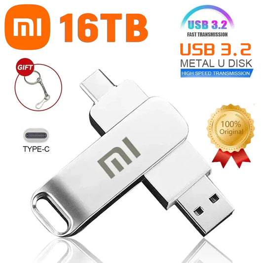 Xiaomi 16 to USB 3.2 Flash lecteurs haute capacité transfert haute vitesse clé USB carte mémoire clé USB disque mémoire étanche