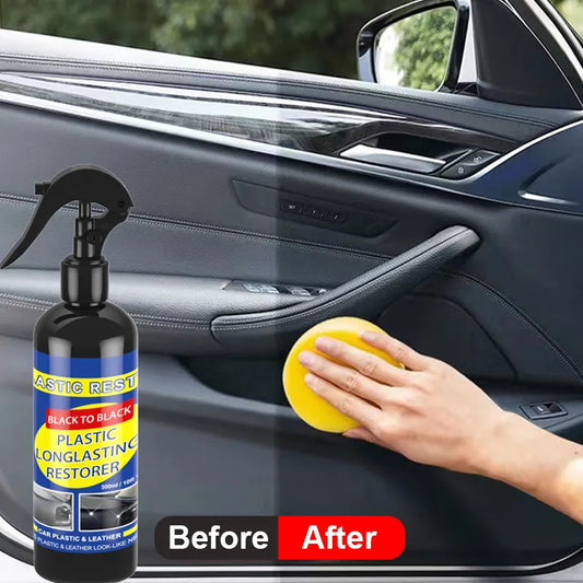 Restaurador de plástico para coche, productos de limpieza para coche con brillo negro, restauración de cuero y pulido automático, renovador de revestimiento de reparación