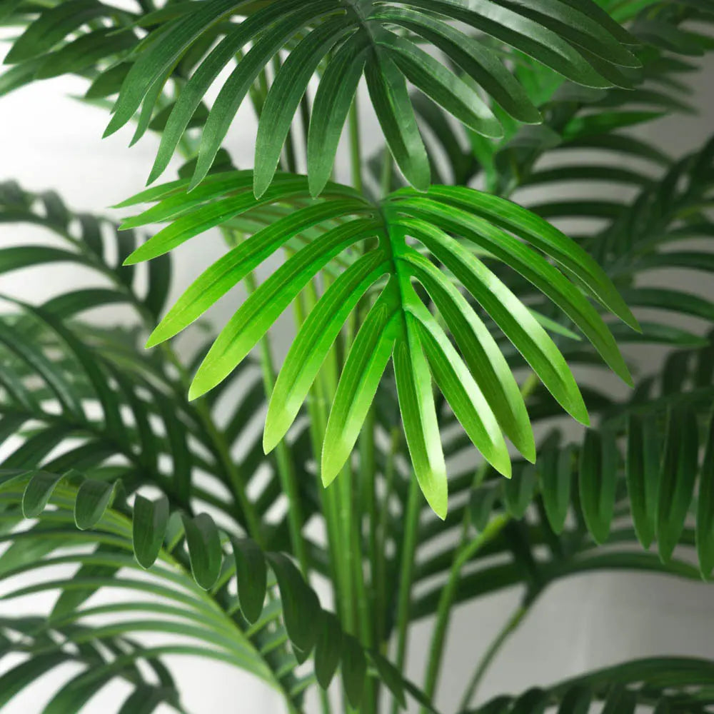 Grand faux palmier artificiel 90-120cm, plantes tropicales en plastique, feuilles de Monstera, grand feuillage de palmier pour décoration de jardin de maison