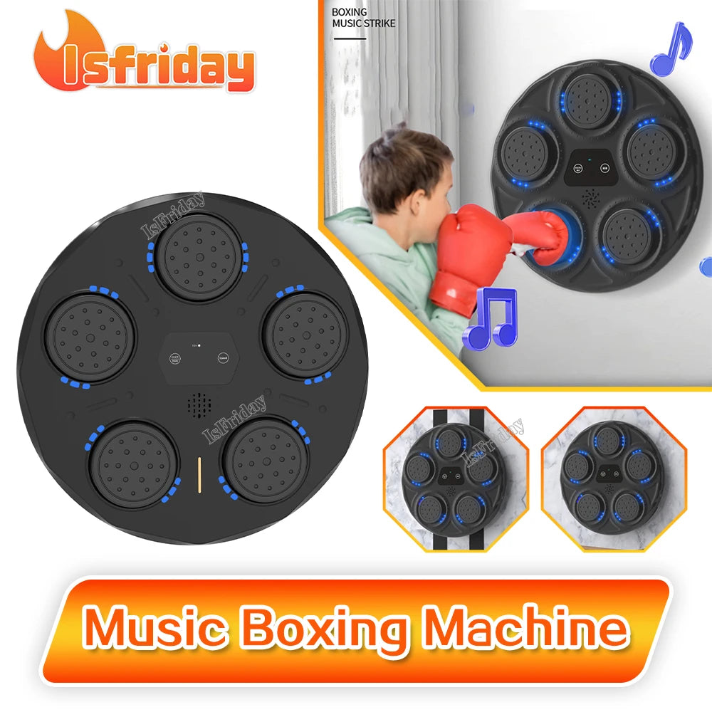 Children's Smart Music Boxing Machine  Fitness Trainer Electronic Wall Target Wall Hanging Sanda Sandbag Kid Daily Training