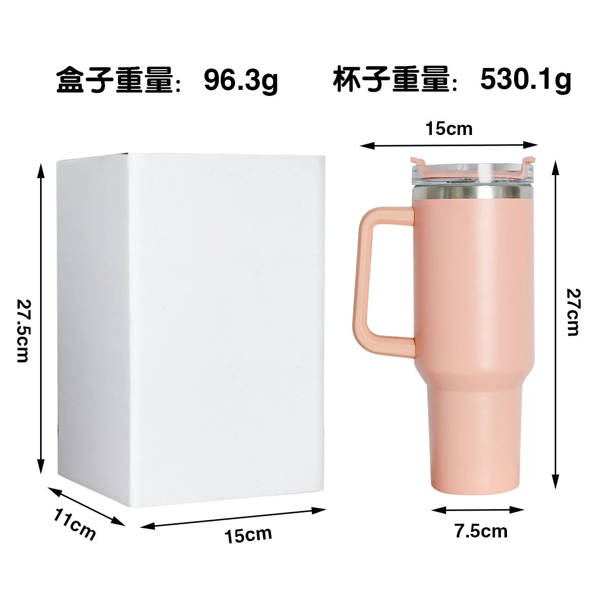 6pack US Warehouse 40oz  Stainless Steel  Double Wall Keep Cold For A Long Time With Handle  Wholesale Bluk Tumbler