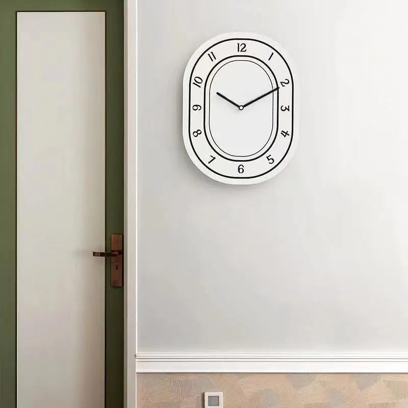 Creative Minimalist White Wall Clock Fashionable Korean Acrylic Art Wall Decoration Home Desk Living Room Clock Decoration