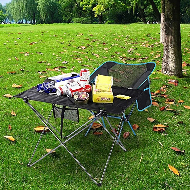 Table de Camping pliante portative ultralégère Tables roulantes compactes avec sac de transport pour Camping en plein air randonnée pique-nique