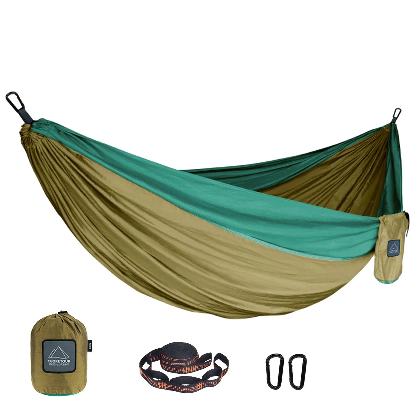 Tissu de Parachute en Nylon Portable, hamac de jardin de randonnée de Camping en plein air simple et Double taille