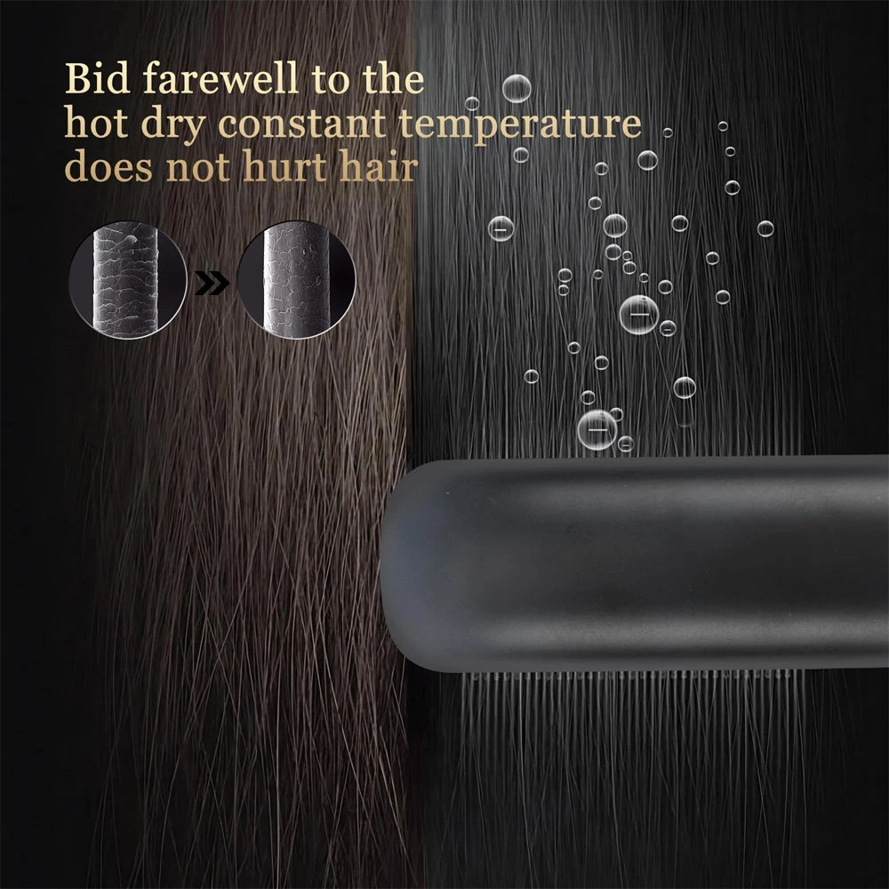 Brosses à cheveux électriques multifonctions sans fil, lisseur de cheveux, peigne à chauffage rapide, Anti-brûlure, bigoudi en céramique