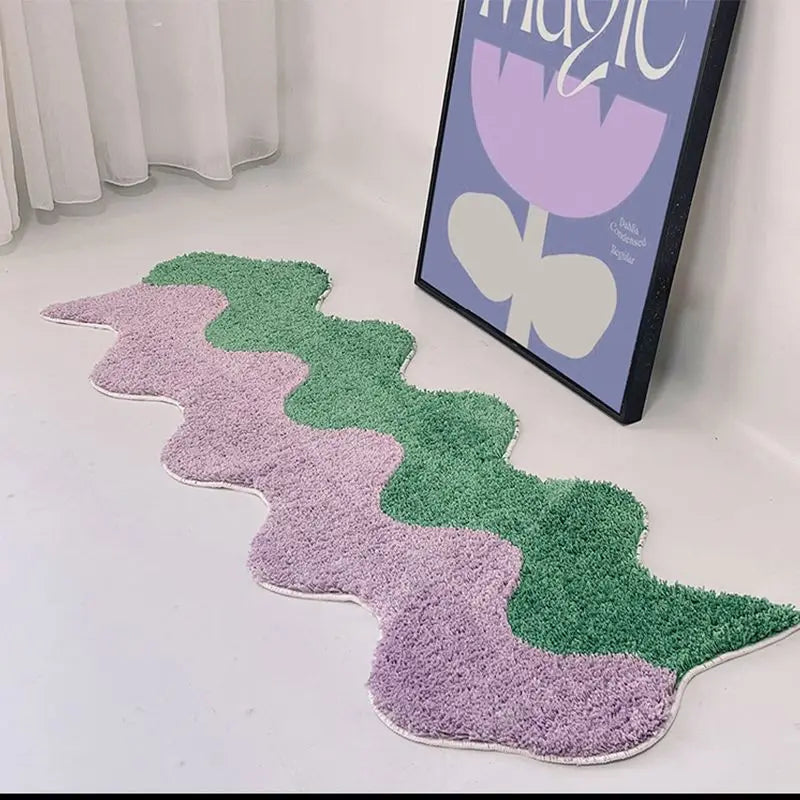 Alfombra larga Irregular y esponjosa para habitación, mesita de noche, alfombra antideslizante para baño, alfombra de entrada, tapetes para puerta de cocina