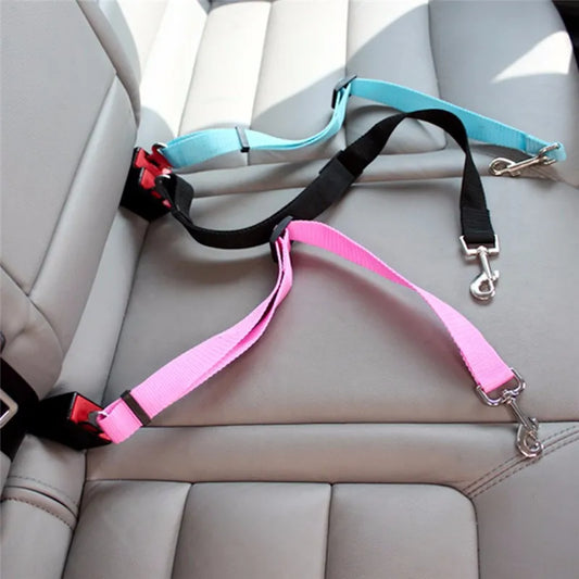 Ceinture de sécurité pour chien, protection de sécurité, accessoires pour animaux de compagnie, laisse pour chien, collier détachable, harnais de voiture solide