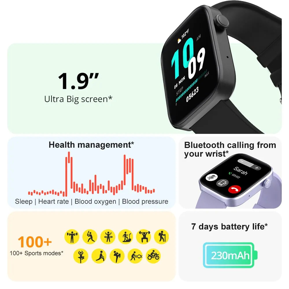 Reloj inteligente COLMI P71 con llamadas de voz para hombres, monitoreo de salud IP68, notificaciones inteligentes a prueba de agua, reloj inteligente con asistente de voz para mujeres