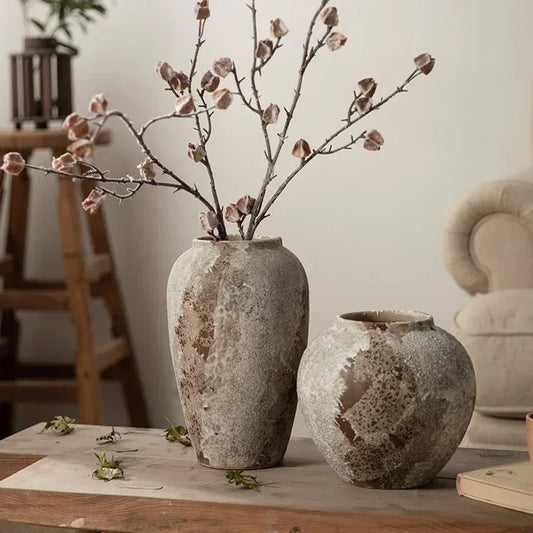 Vase en céramique de Culture d'eau, ornements décoratifs rétro chiné de nouveau Style chinois, Arrangement floral