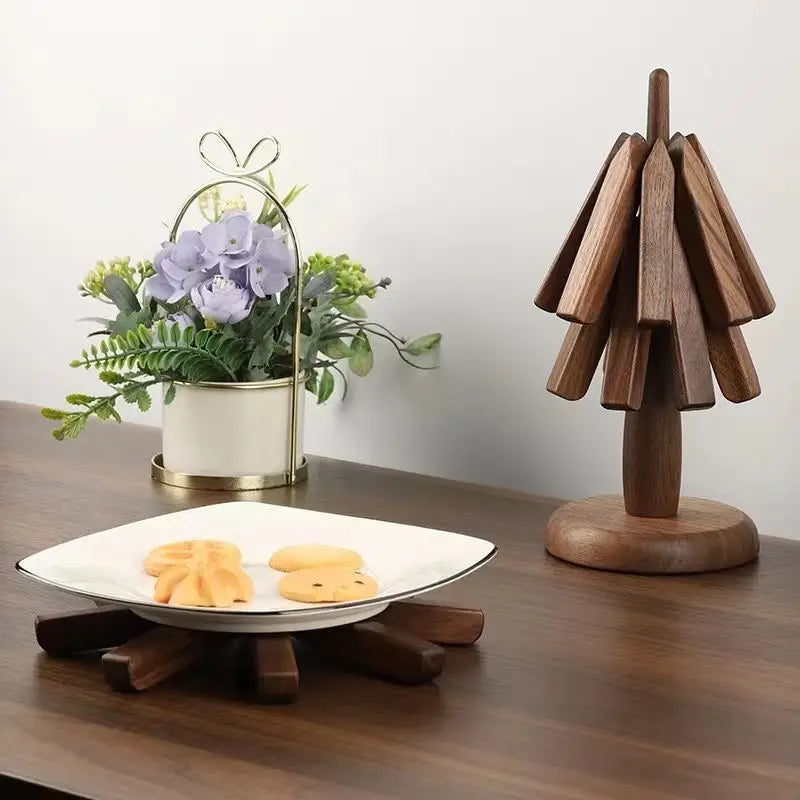 3 unids/set posavasos de madera para platos, almohadilla aislante, tapete para mesa de comedor, soporte para bebidas calientes, decoraciones para mesa de hogar, accesorio de cocina