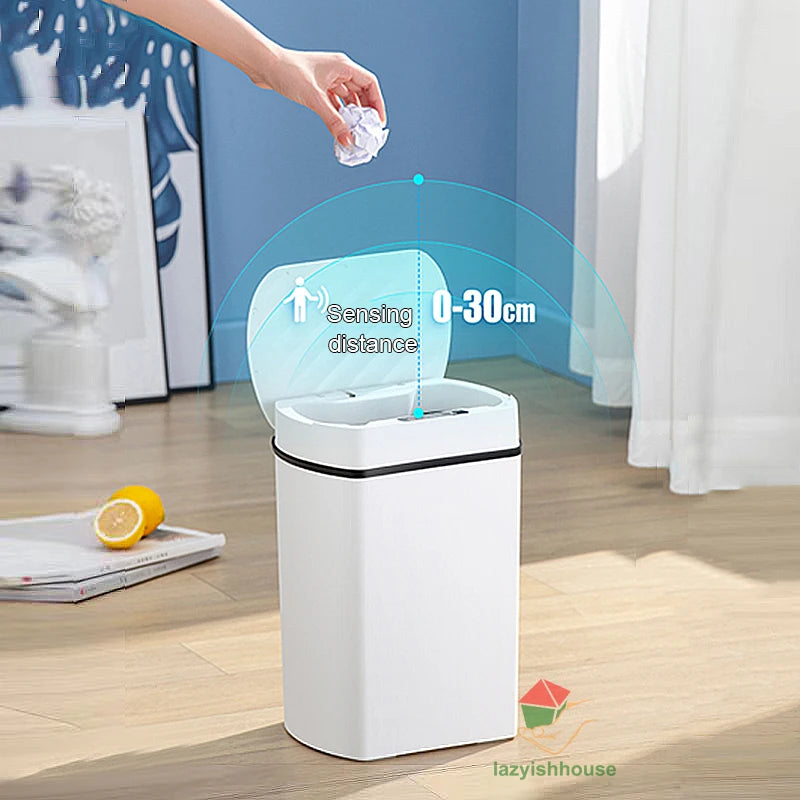 Cubo de basura inteligente para cocina, hogar, cubo de basura, papelera, baño, sensor automático, cubo de basura, herramientas de limpieza