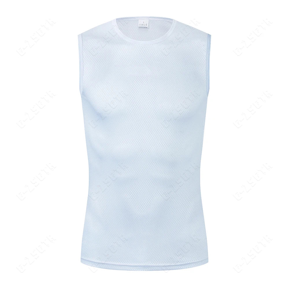 Couche de Base de cyclisme sous-vêtements réfléchissants maillot de cyclisme blanc gilet de Sport hommes maillot de corps séchage rapide gilet élastique maillot de vélo de route