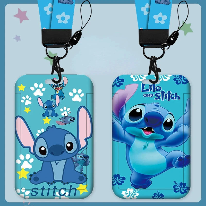 Porte-Badge d'identification de dessin animé Disney, porte-cartes en point Kawaii, lanière de Campus pour étudiants, sangles de cou, cadeau pour enfants