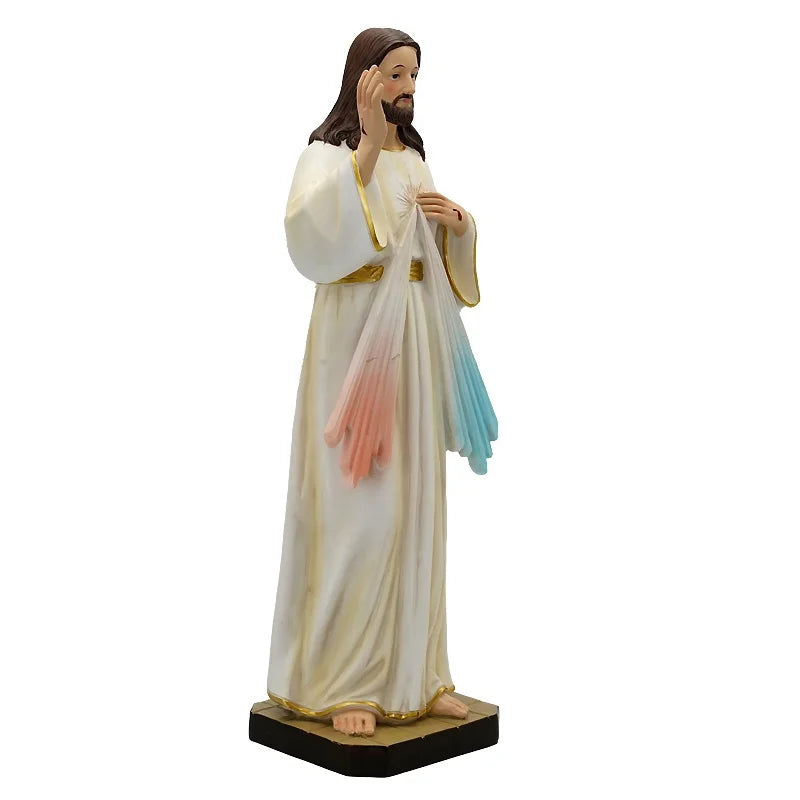 Statue catholique de la miséricorde de dieu, Figurine de prière familiale, ornements de jésus Christ, décoration de la maison, artisanat en résine