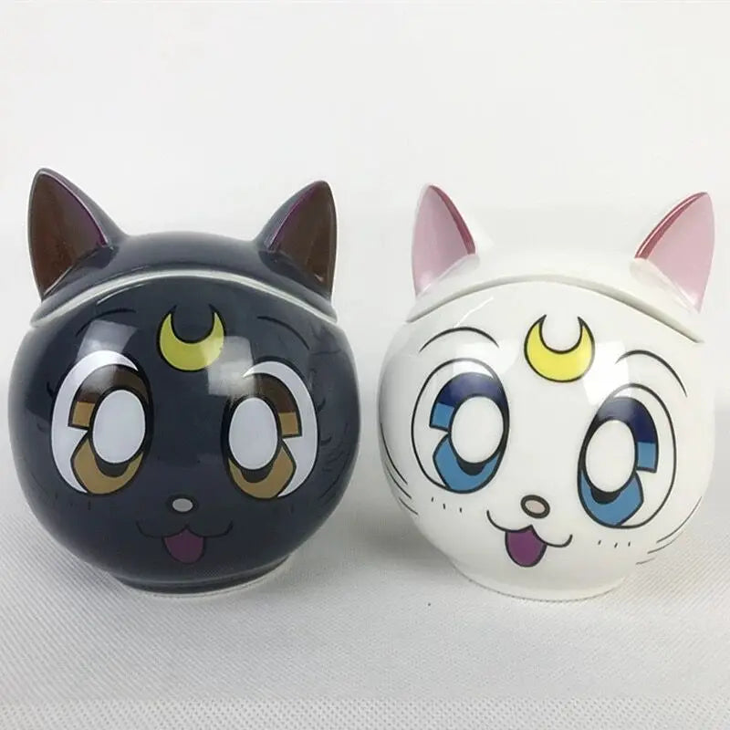 Tazas creativas de dibujos animados de Sailor Moon, Taza de cerámica para té y café, Taza de leche, botella de agua de gran capacidad, taza de agua para jugo