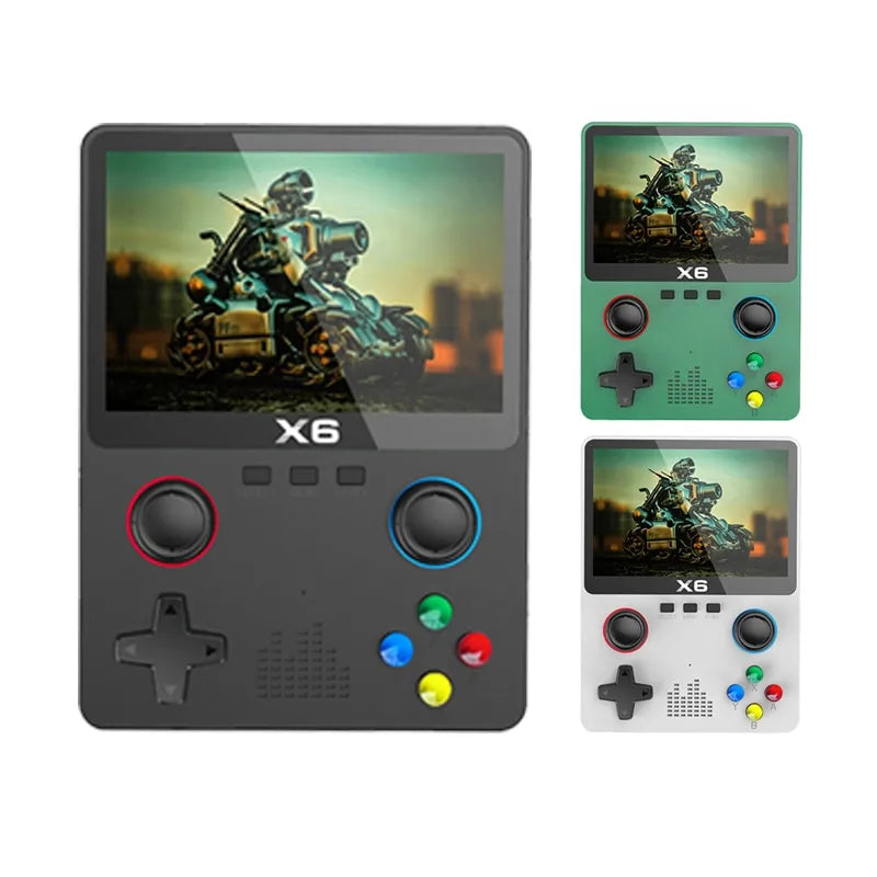 Console de jeu vidéo portable X6 avec écran IPS de 2023 pouces, double Joystick, 11 simulateurs, GBA, cadeaux pour enfants, nouveauté 3.5