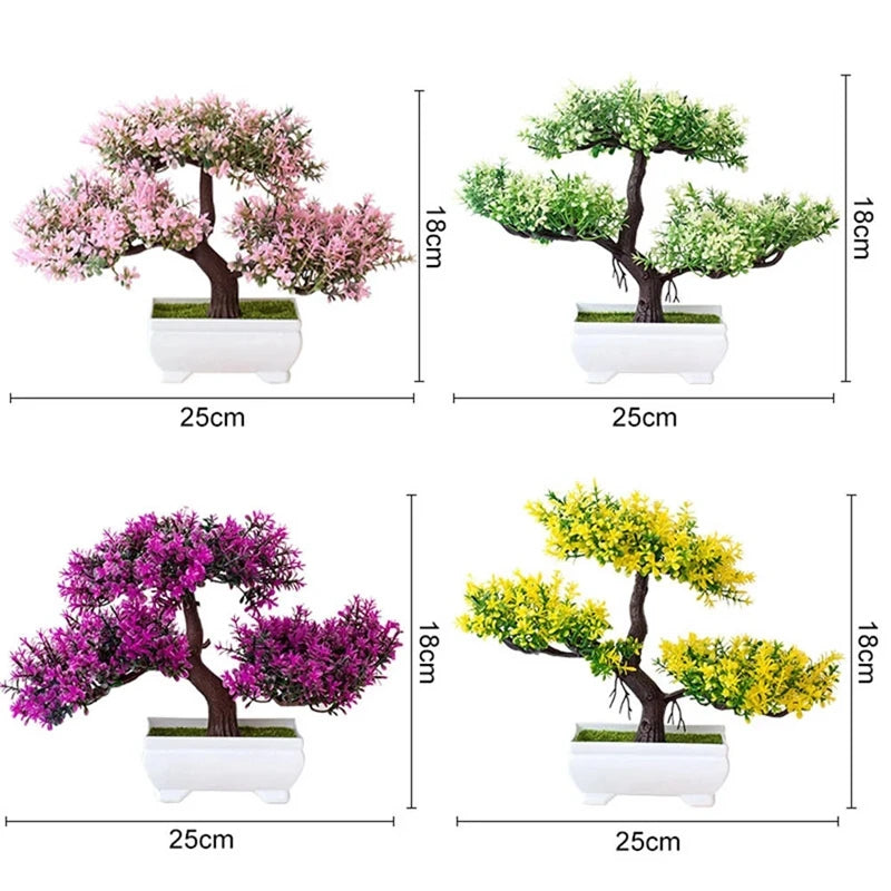 Plantes artificielles bonsaï, petit Pot d'arbre, fausses fleurs, ornements en Pot pour la maison, décoration de Table, décor de jardin d'hôtel