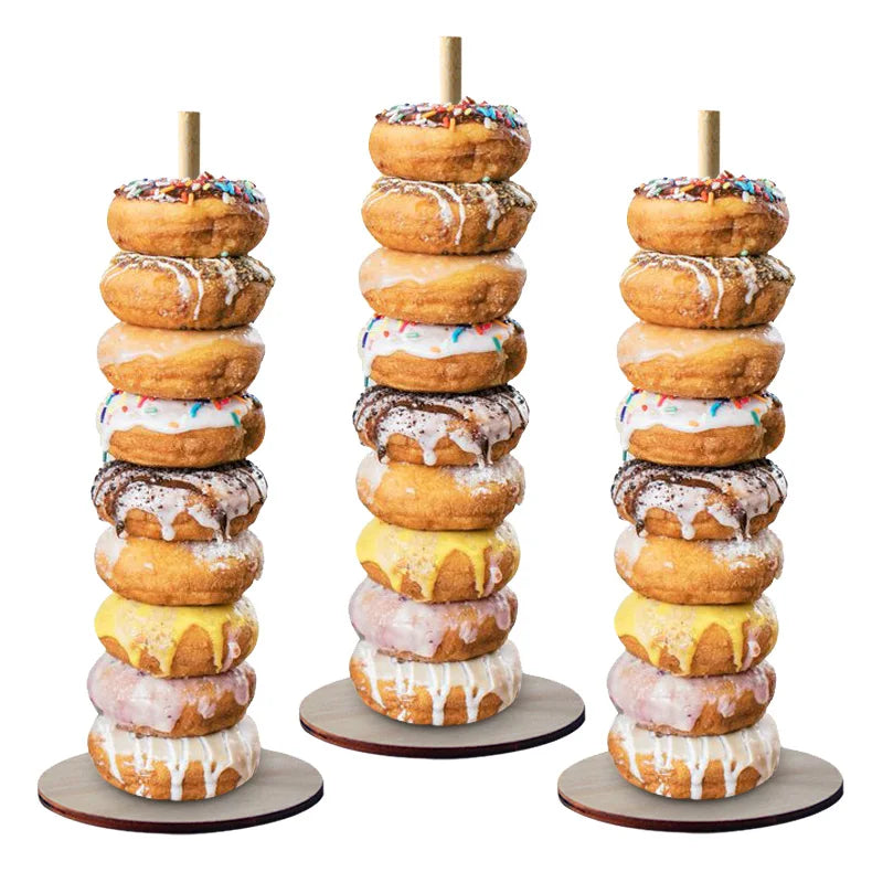 Wedding Decoration Wooden Donut Stand Wall Dessert Doughnut Table Holder Wedding Mariage Supplies Kid Birthday Party Baby Shower