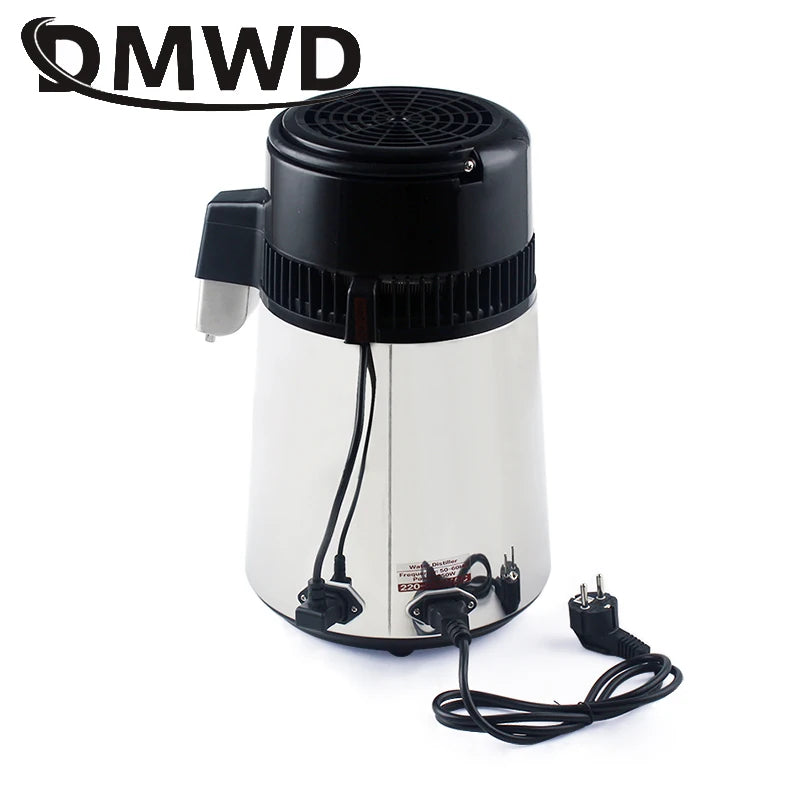 DMWD destilador de agua pura 4L filtro de máquina de agua destilada Dental jarra purificadora de destilación eléctrica de acero inoxidable 110V 220V