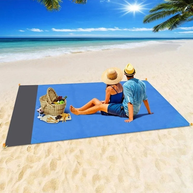 Tapis de plage imperméable, couverture sans sable, tente de pique-nique en plein air, couverture pliante, literie de poche, pique-nique, 200x210cm, chaise de Camping