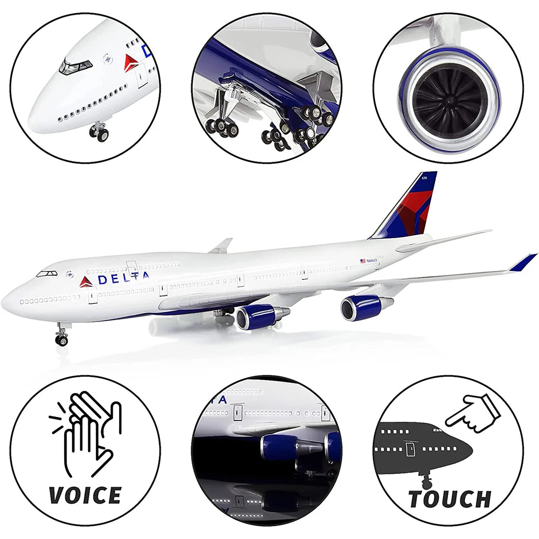 1/160 Scale 50.5CM Airplane Airbus A380 Air France Airline Model W LED Light & Wheel Diecast Plastic Resin Plane For Collection