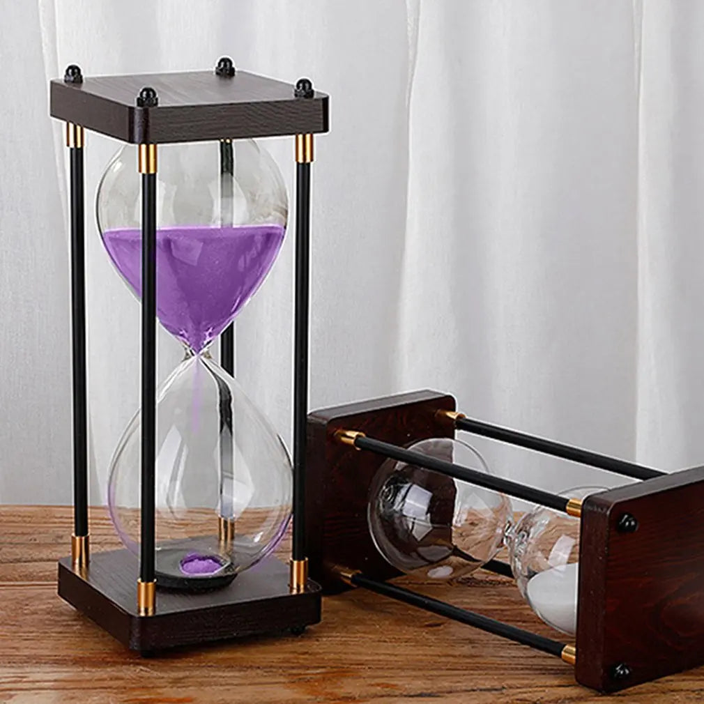 20/30 /60 Minutes Wooden Hourglass Home Decoration Desktop Sand Clock Timers Sand Sandglass Hourglass Timer Clock Kitchen