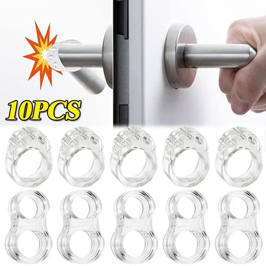 Topes de puerta de silicona, tope de manija de puerta, protección de pared, pomo de puerta, parachoques, almohadillas protectoras para muebles, anillos a prueba de golpes, 1/10 Uds.