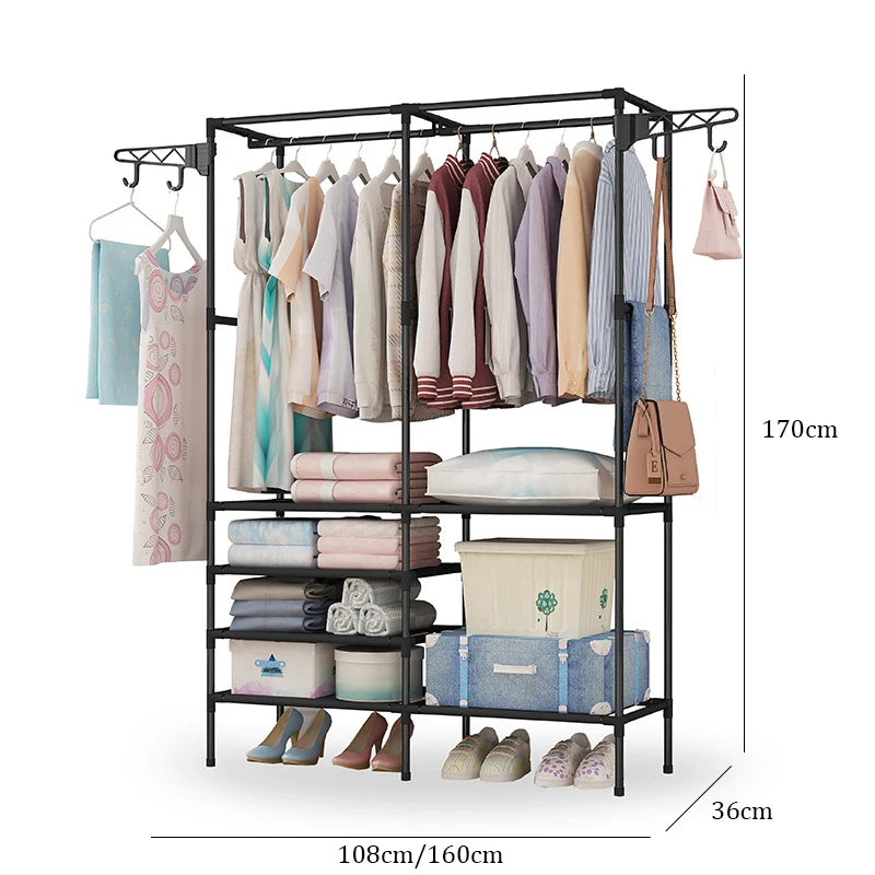 Colgador de ropa de Montaje Simple para el hogar, perchero para dormitorio, organizador multifuncional, estante de almacenamiento, muebles para el hogar